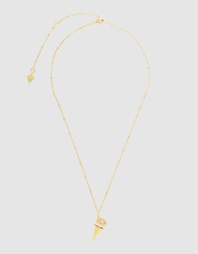 Wanderlust + Co - Cafe W+Co Ice-Cream Gold Necklace