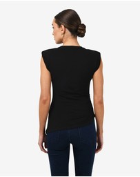 Forcast - Sarah Padded Ruched Jersey Top