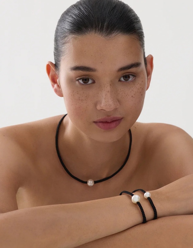 Najo - Coco Lagoon 10mm Pearl Bracelet - Black