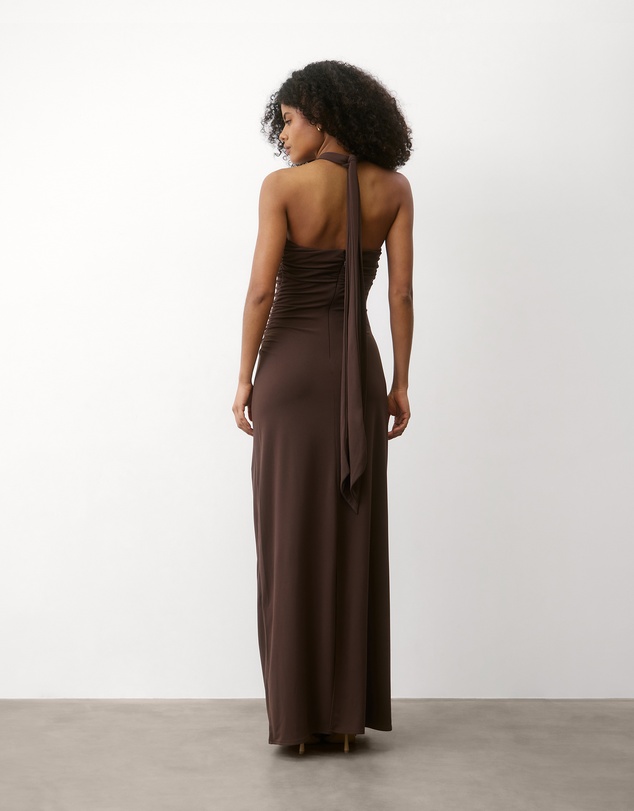 Six Stories - Halter Neck Stretch Sculpt Bridesmaid Dress