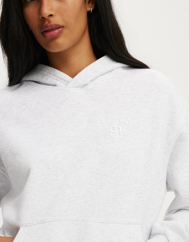Cotton On - Graphic Boxy Fleece Hoodie