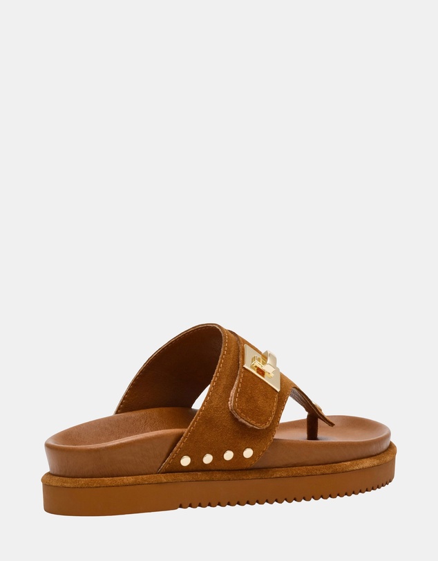 Steve Madden - Thona Chestnut Suede Sandals