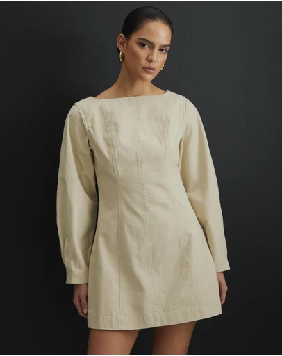 AERE - Silas Cotton Twill Mini Dress