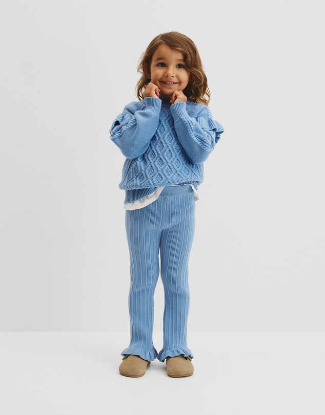 Country Road - Organically Grown Cotton Blend Rib Knit Pant