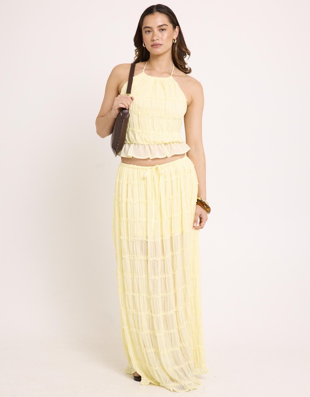 Subtitled - Alda Shirred Backless Top