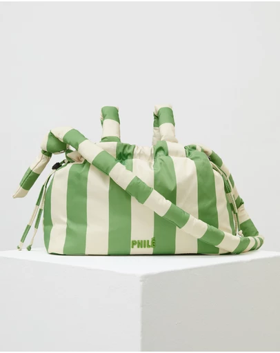Phile - Pram Caddy - Green Stripes