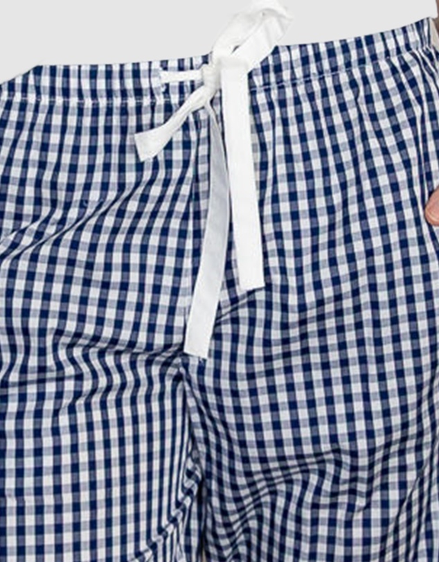 Sant And Abel - Women's Hepburn Gingham Navy Long PJ Pants