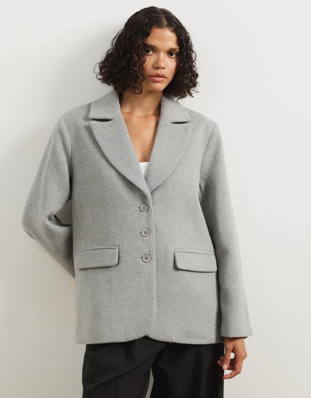 Atmos&Here - Ethel Wool Blend Oversized Blazer