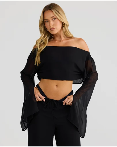 Vacay Swimwear - Bella Top Black