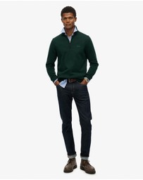 Superdry - Wool Blend Half Zip Slim Fit Jumper