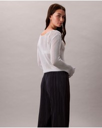 Calvin Klein - Plissé Pull-On Pants