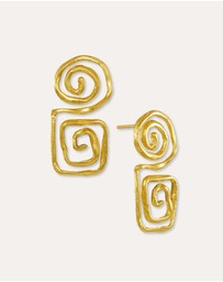 Ottoman Hands - Megara Geometric Spiral Stud Earrings