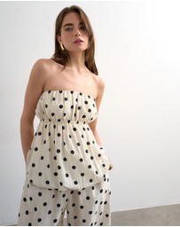TOPSHOP - Lina Bubble Hem Bandeau Top