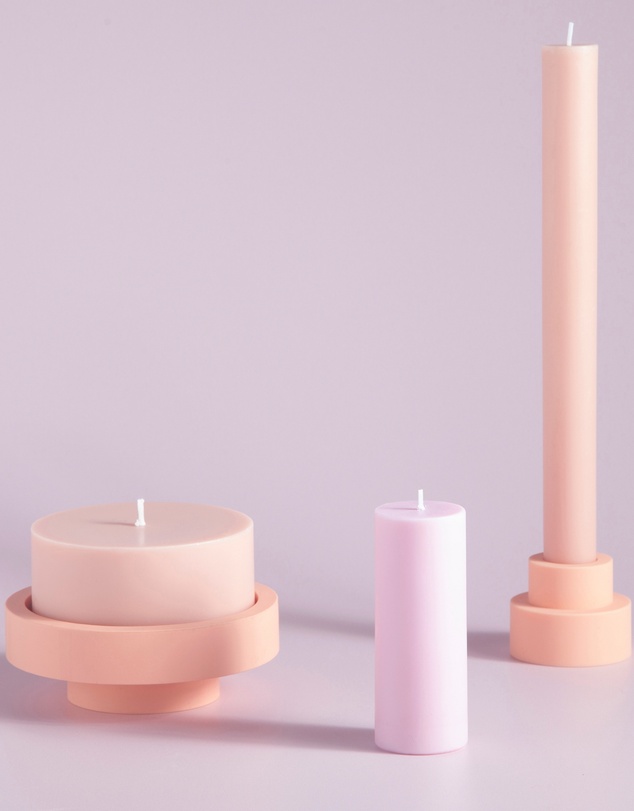 porter green - flipp lrg silicone unbreakable candle holder set