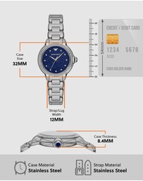 Emporio Armani - Silver Tone Analogue Watch