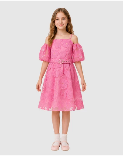 Romance by Honey and Beau - Selena Puff Sleeve Dress