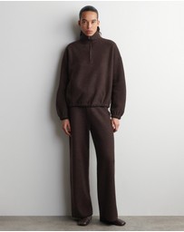 COS - Boiled Merino Wool Zip-Up Jumper