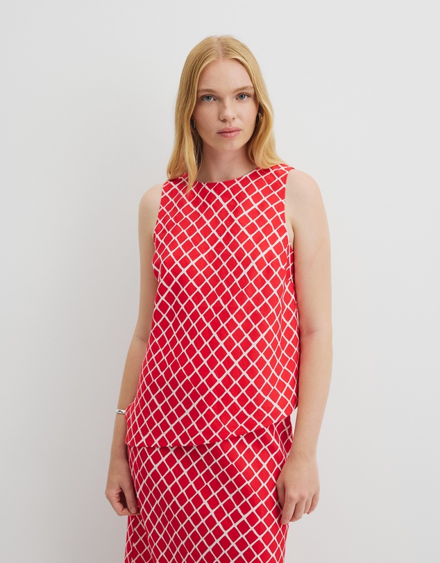 Country Road - Print Asymmetric Tank