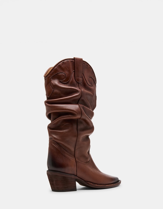 Steve Madden - Stage Cognac Leather Boots