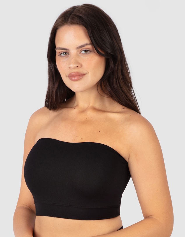 B Free Intimate Apparel - Sleek Bandeau Top with Silicone Bra Pads (A-B- C-D-DD) Cup