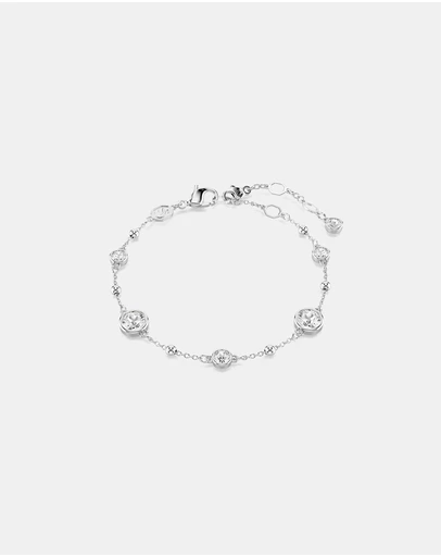 Swarovski - Imber bracelet, Round cut, White, Rhodium plated