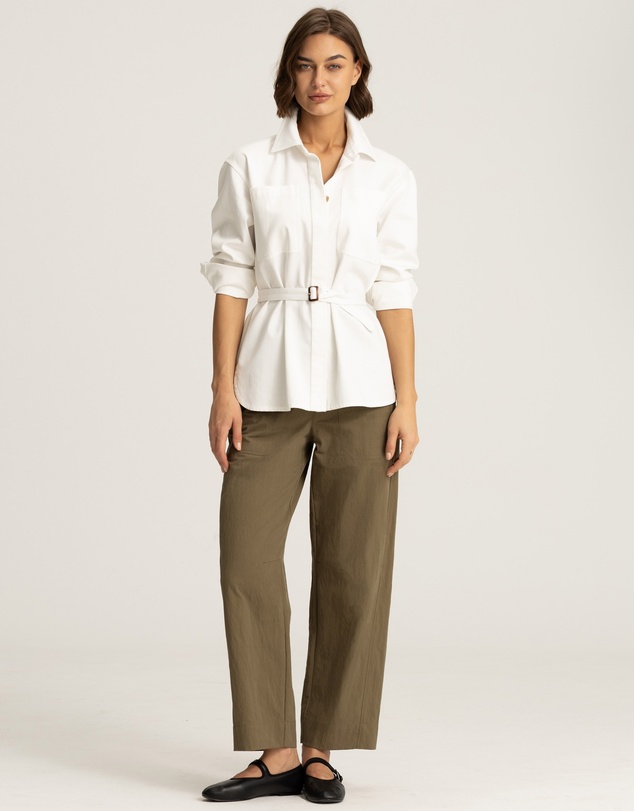IDA+S - Mara Utility Belted Cotton Shirt