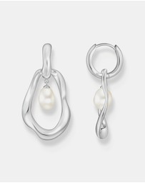 THOMAS SABO - THOMAS SABO Hoop Earrings with Freshwater Pearls In Silver