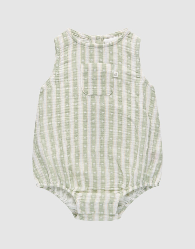 Kynd Baby - Pocket Romper in Multi Stripe