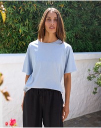 CAMIXA - Teesha Oversized Distressed Cotton T-Shirt