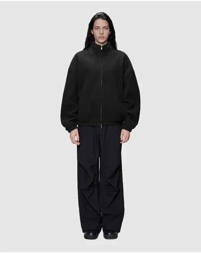 RAINS - Women's Fleece Zip Jacket Black