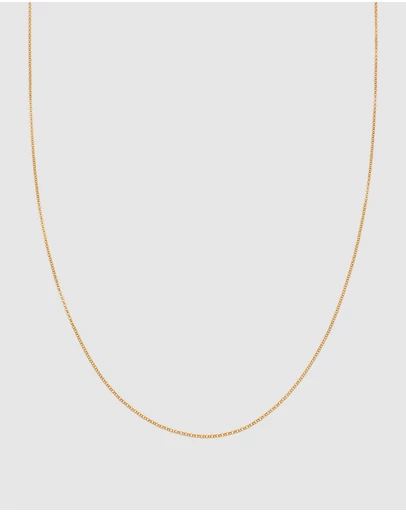 Haze & Glory - ICONIC EXCLUSIVE - Necklace Unisex Curb Chain 925 Sterling Silver Gold Plated