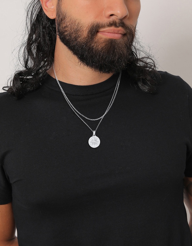 Kuzzoi - ICONIC EXCLUSIVE - Necklace Compass Summer Beach 925 Sterling Silver