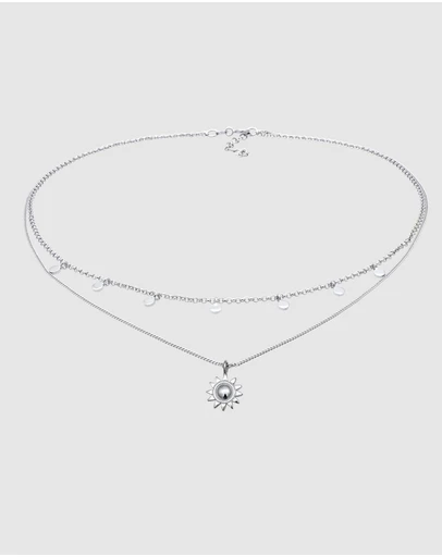 Elli Jewelry - Necklace Layer Sun 925 Sterling Silver