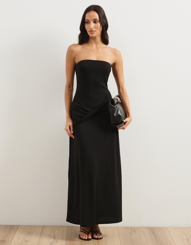 Atmos&Here - Clara Strapless Maxi Dress With Twist Detail
