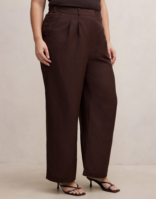 Forever New Curve - Eva Curve Linen Wide Leg Pants
