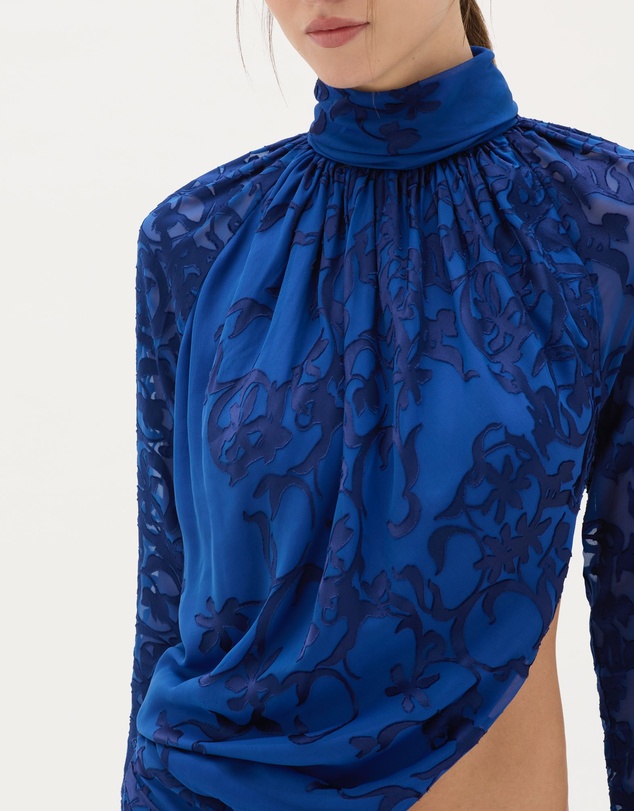 Muma World - Sapphire Burnout Zhou Maxi Dress