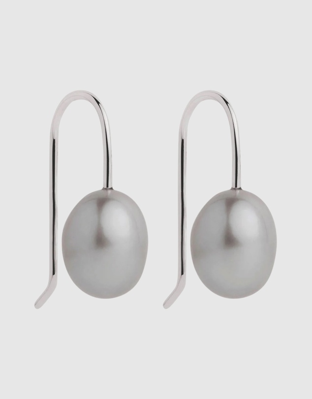 Najo - Isla Silver Pearl (Grey) Earring