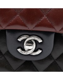 Pre-Loved by Azura Reborn - Pre-Loved Medium Classic Tricolor Lambskin Double Flap