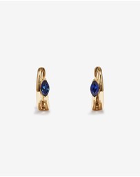 Michael Hill - Marquise-Cut Created Sapphire Wrap Earrings in 10kt Yellow Gold