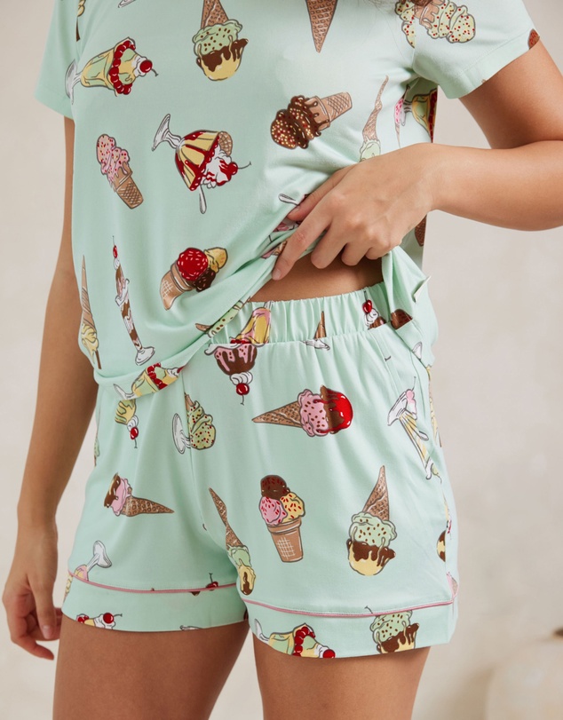 Chelsea Peers - Ice Cream Print Short Pyjama Set