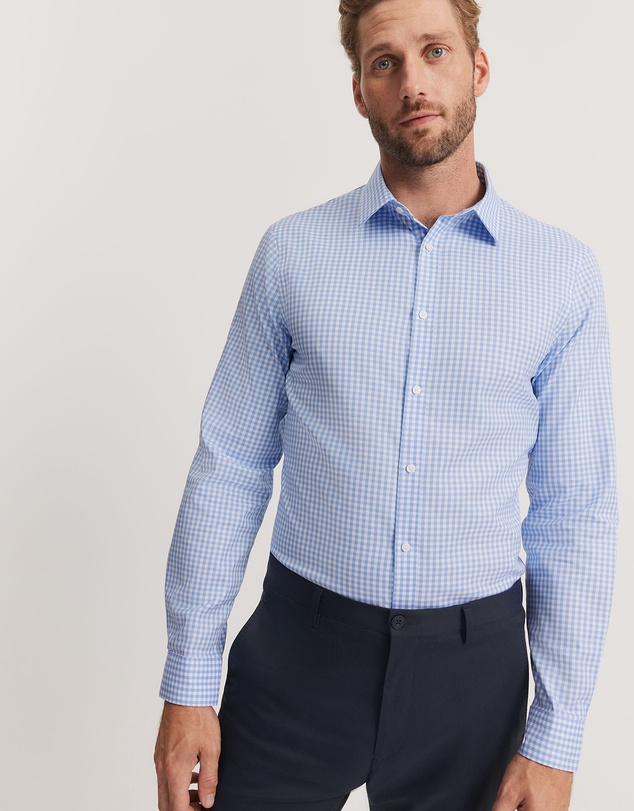 Country Road - Slim Fit Gingham Travel Shirt
