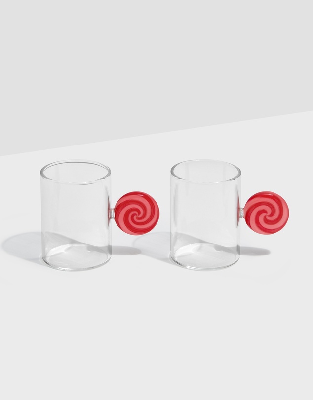 Fazeek - Swirl Espresso Cups Red/Pink