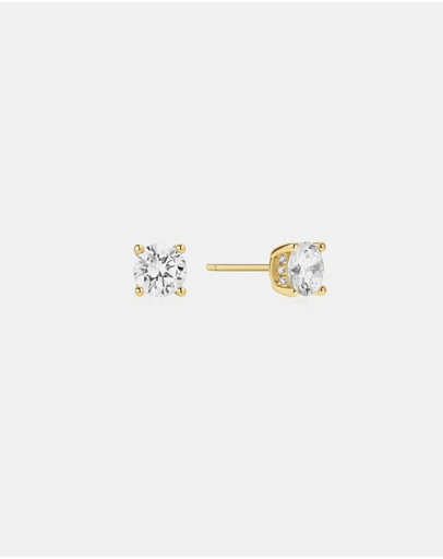 Ania Haie - Ania Haie Gold Solitaire Stud Earrings