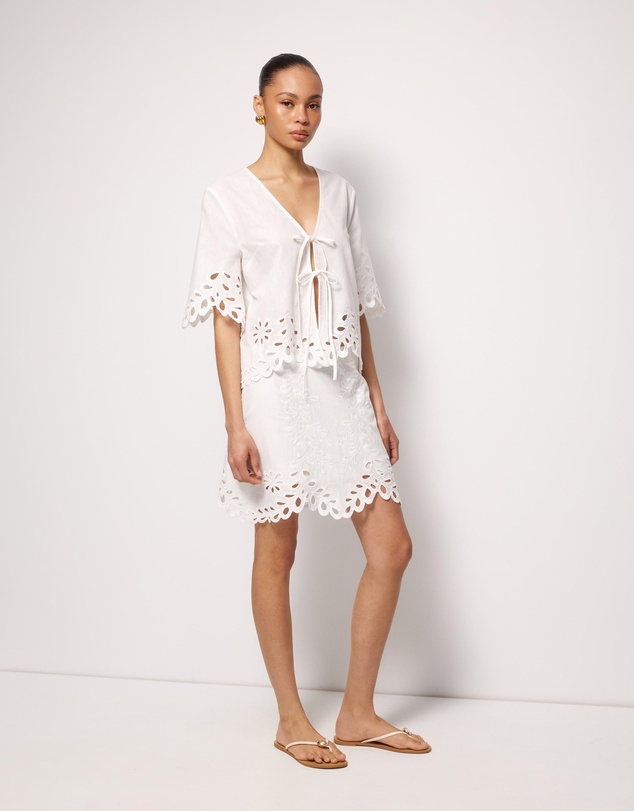AERE - Adria Broderie Mini Skirt