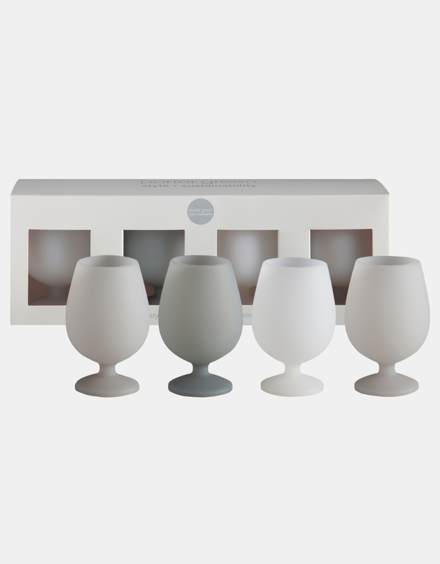 porter green - stemm silicone unbreakable wine glasses