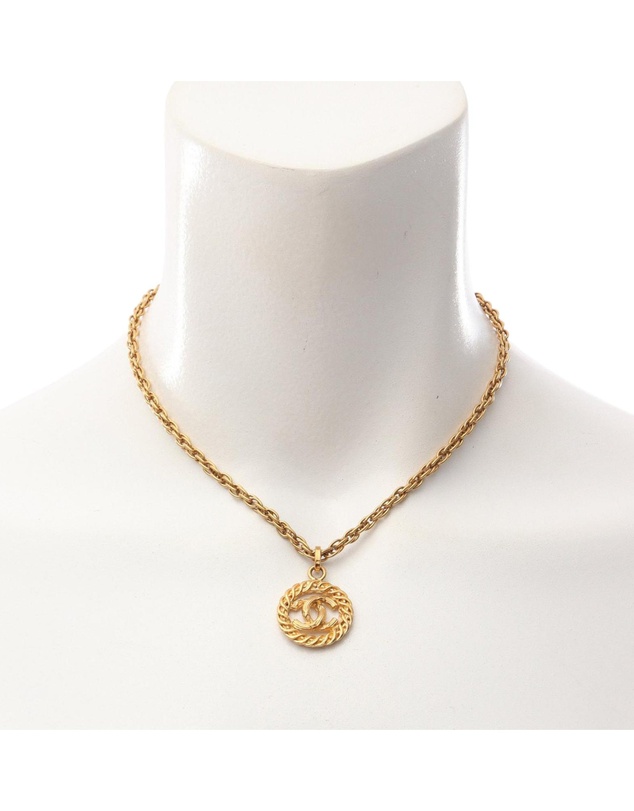 Pre-Loved by Azura Reborn - Pre-Loved CC Gold Plated Round Pendant Necklace