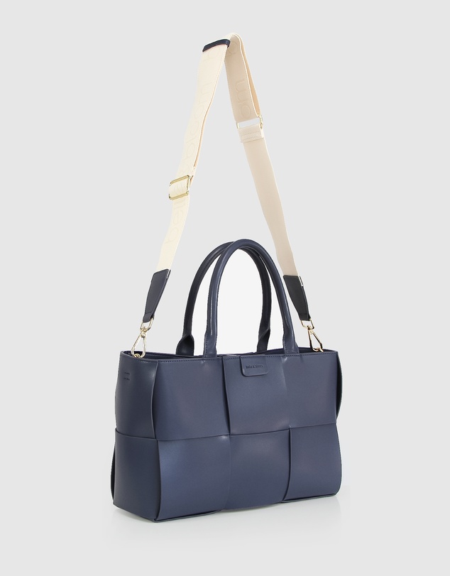 Belle & Bloom - Long Way Home Woven Tote - Navy