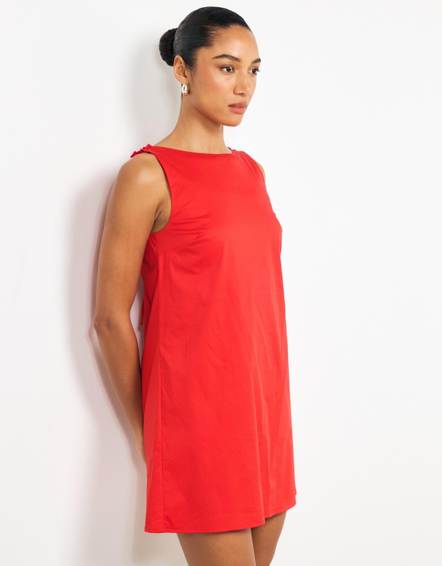 AERE - Vaila Cotton Mini Shift Dress