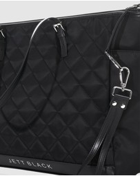 JETT BLACK - Paris Quilted Baby Bag with Change Mat