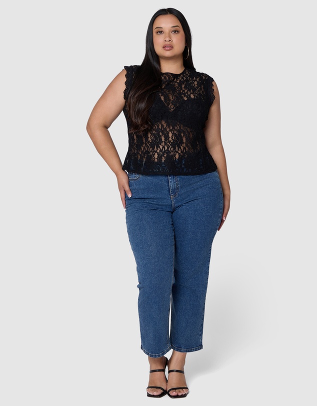 Sunday In The City - Dark Season Lace Top